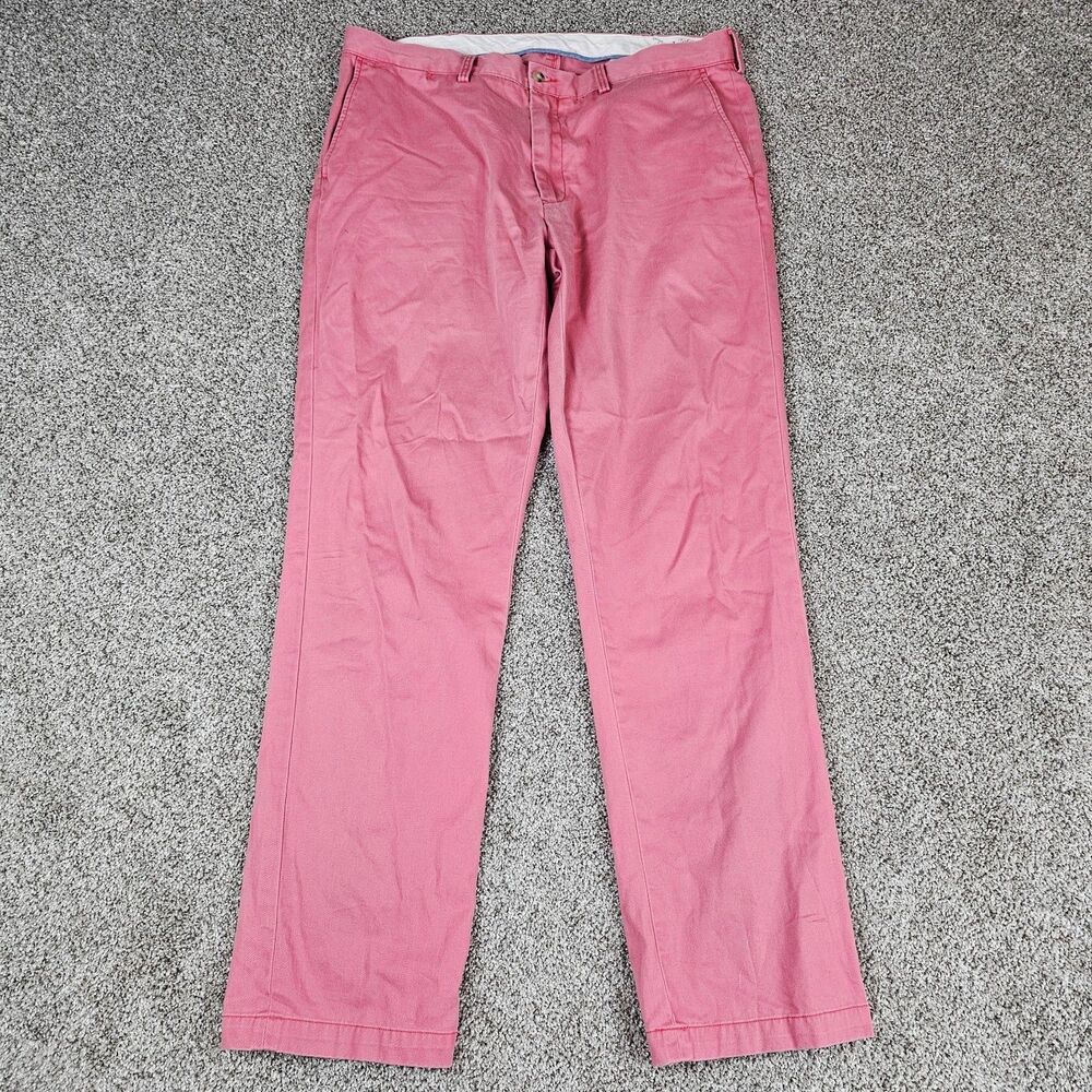 Polo Ralph Lauren Pants Mens 37x33 Pink Chino Flat Front Preppy Casual Classic